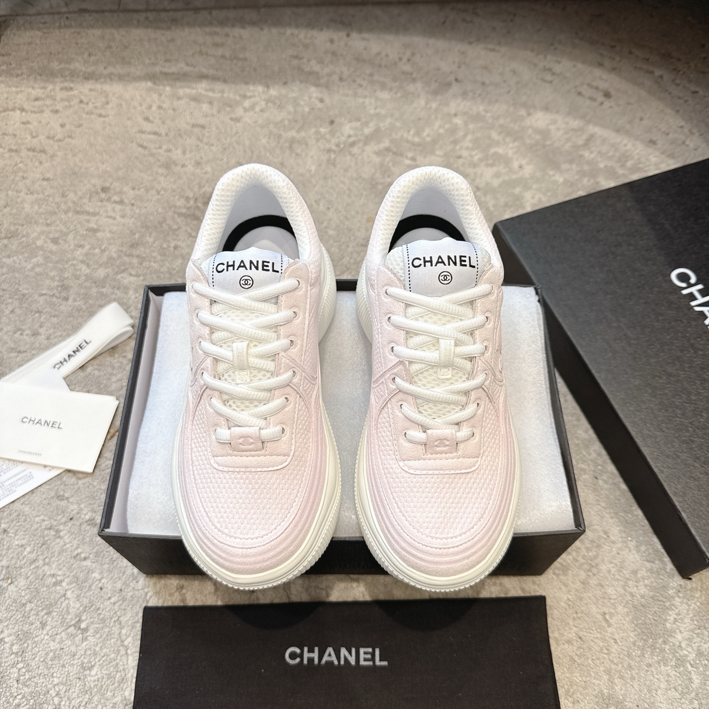 CHANEL vrijetijdsschoenen sneakers｜topklasse boetiek｜meerdere ambachten + colorblock mix-and-match｜volnerfleer