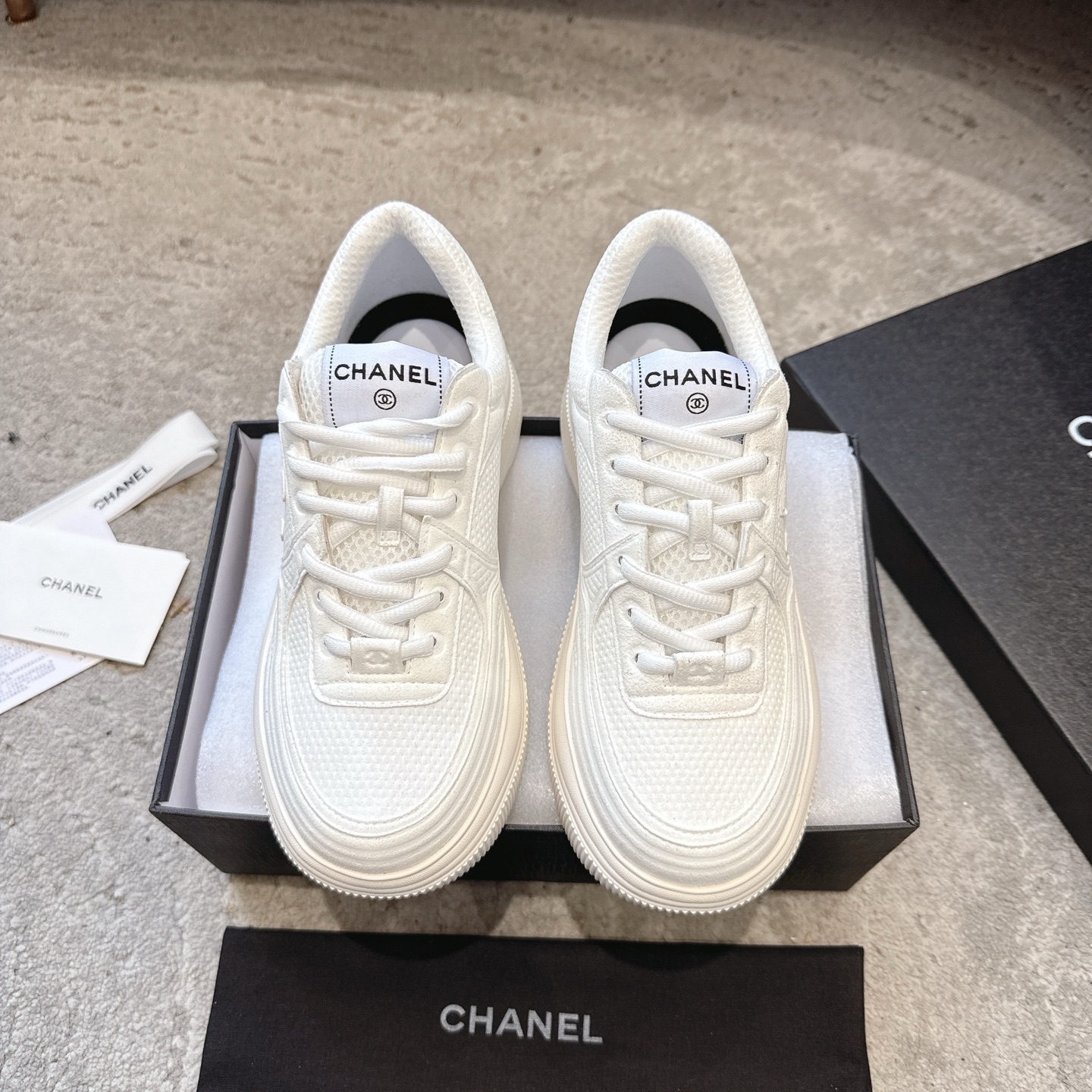 CHANEL vrijetijdsschoenen sneakers｜topklasse uit de boetiek｜meerdere ambachten + colorblock mix-and-match｜volnerf rundsleer