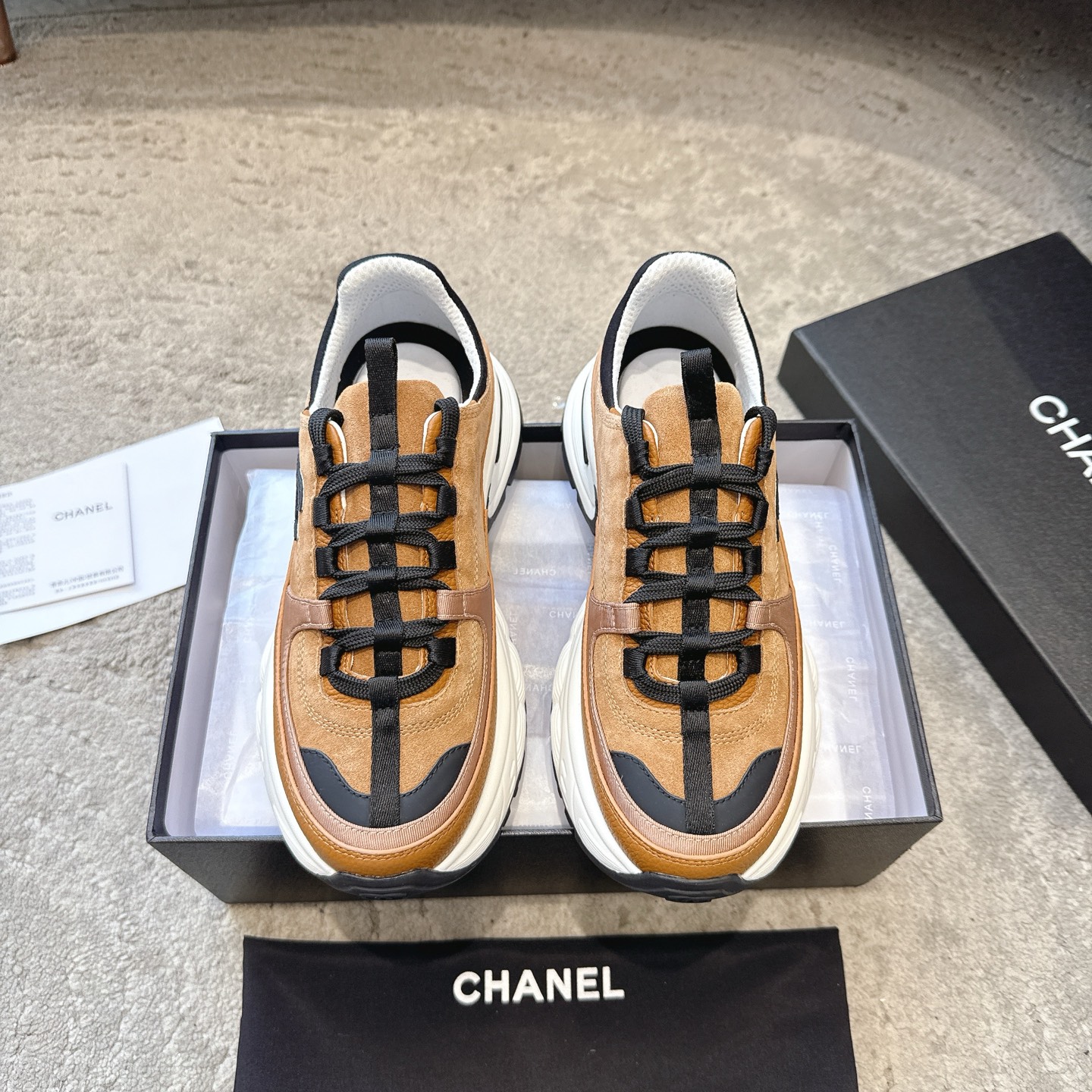 CHANEL vrijetijdsschoenen sneakers｜topklasse uit de boetiek｜meerdere ambachten + colorblock mix & match｜volnerf rundsleer