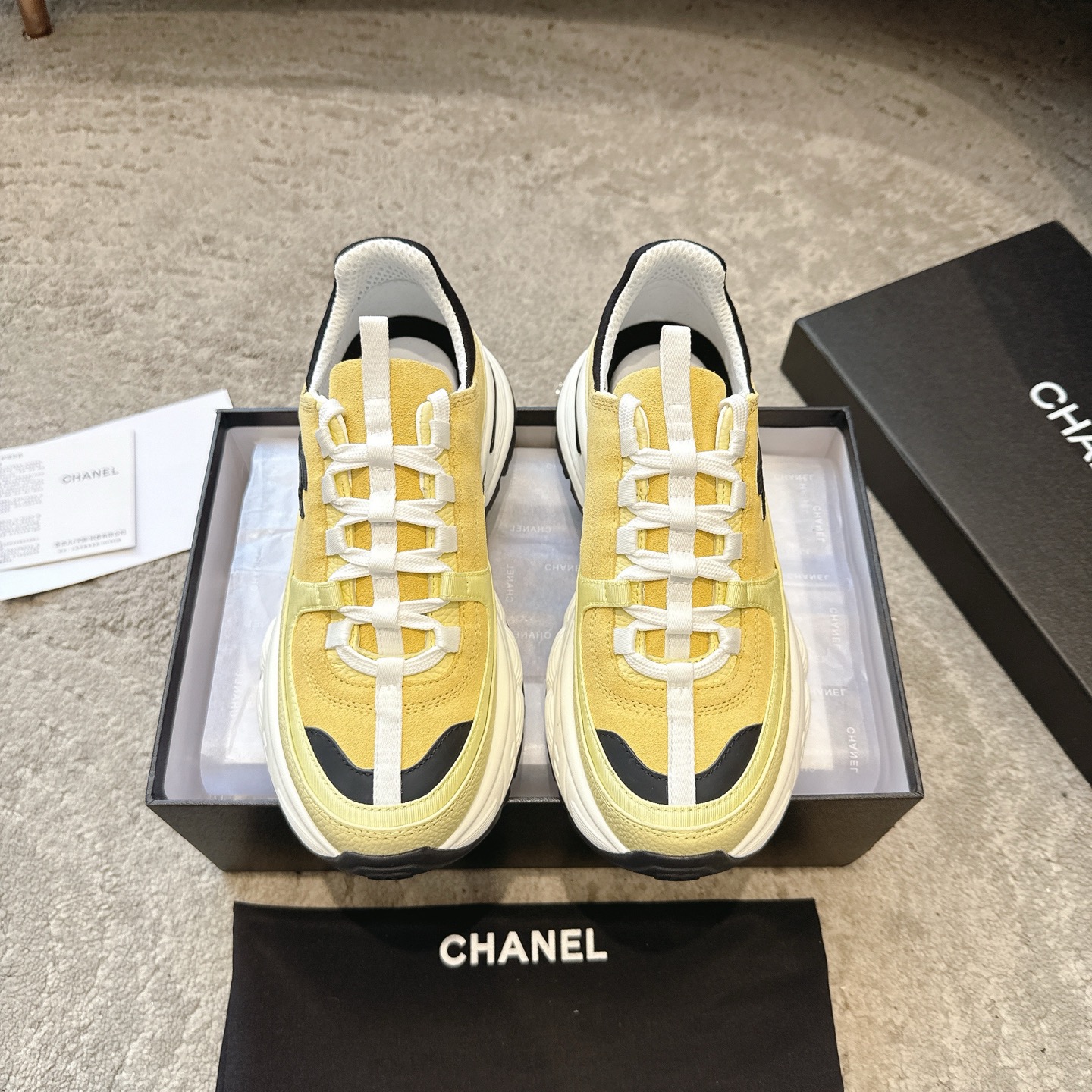 CHANEL vrijetijdsschoenen sneakers｜topklasse uit de boetiek｜meerdere ambachten + colorblock mix & match｜volnerf rundsleer