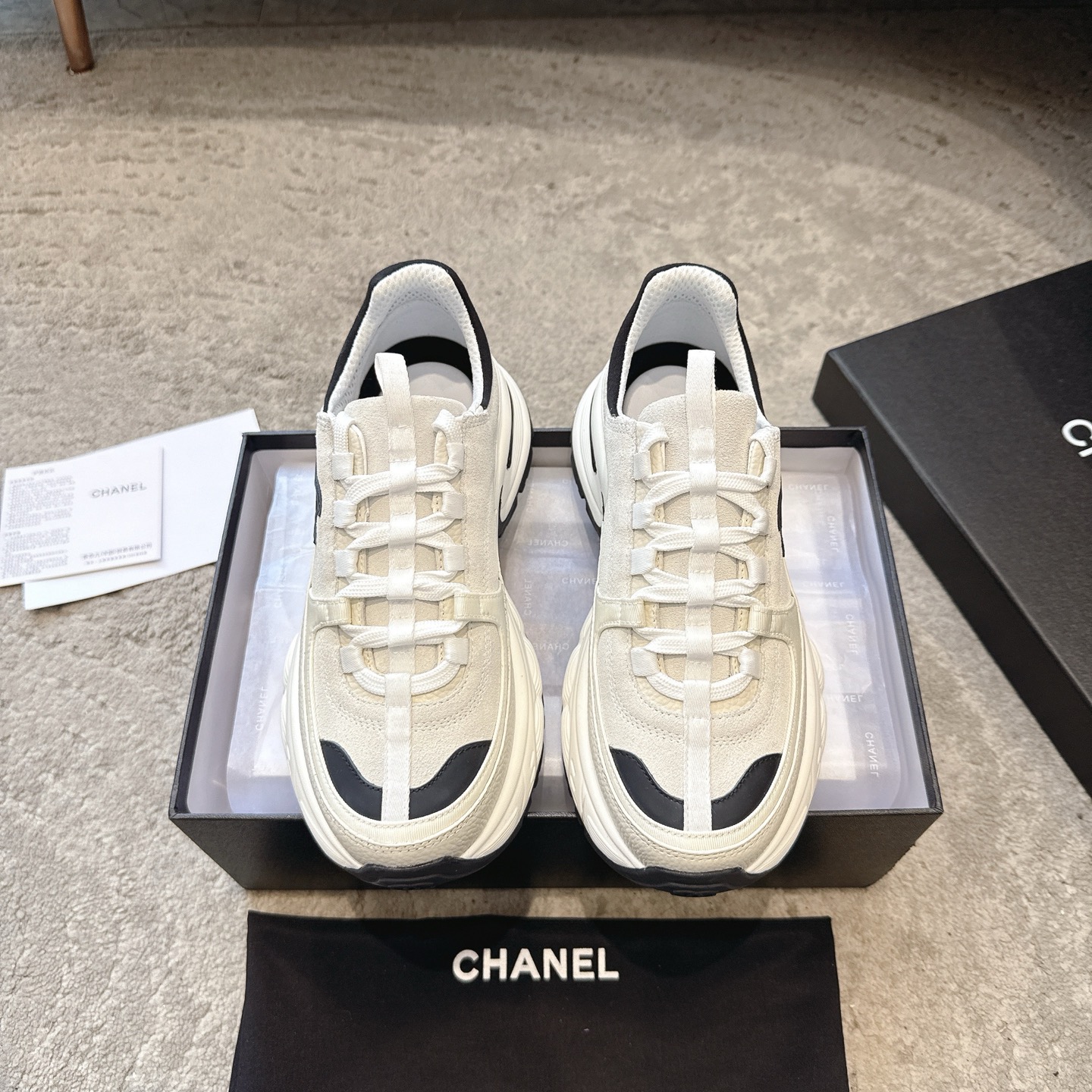 CHANEL vrijetijdsschoenen sneakers｜topklasse uit de boetiek｜meerdere ambachten + colorblock mix-and-match｜volnerf leer