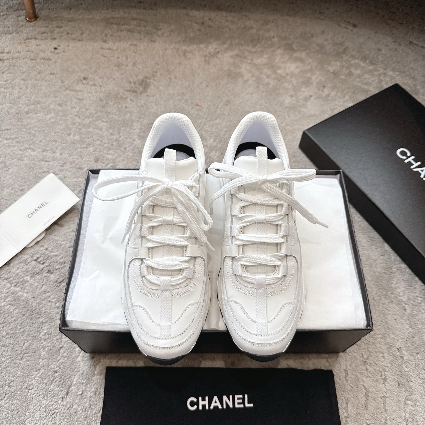CHANEL кроссовки кежуальные｜люкс бутика｜многослойная отделка + контрастные сочетания｜натуральная кожа первого слоя