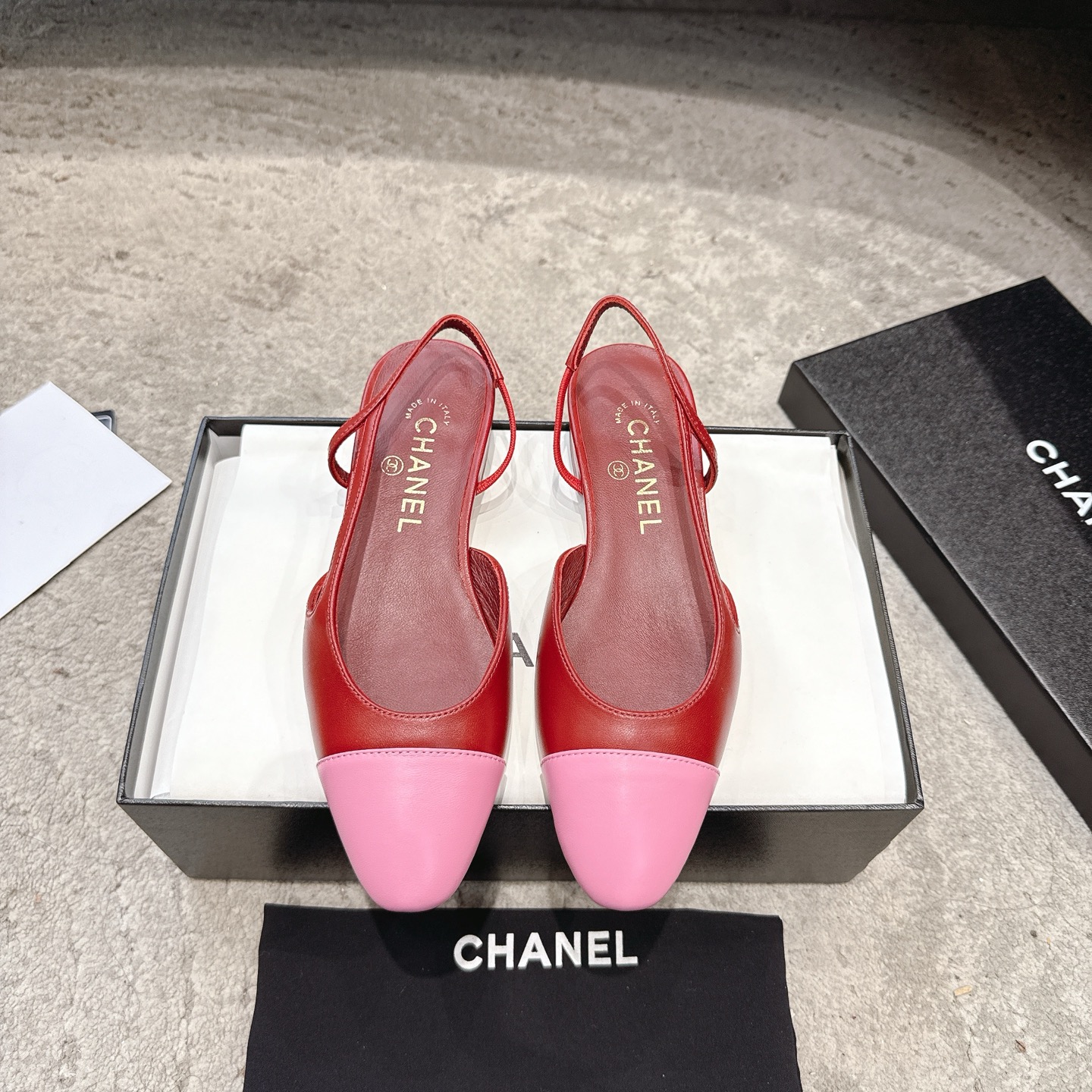 CHANEL топ-узроўню ўнівермага Sling-back на заказ, як у Белай лілеі, мяшаная авечая скура + глітэр