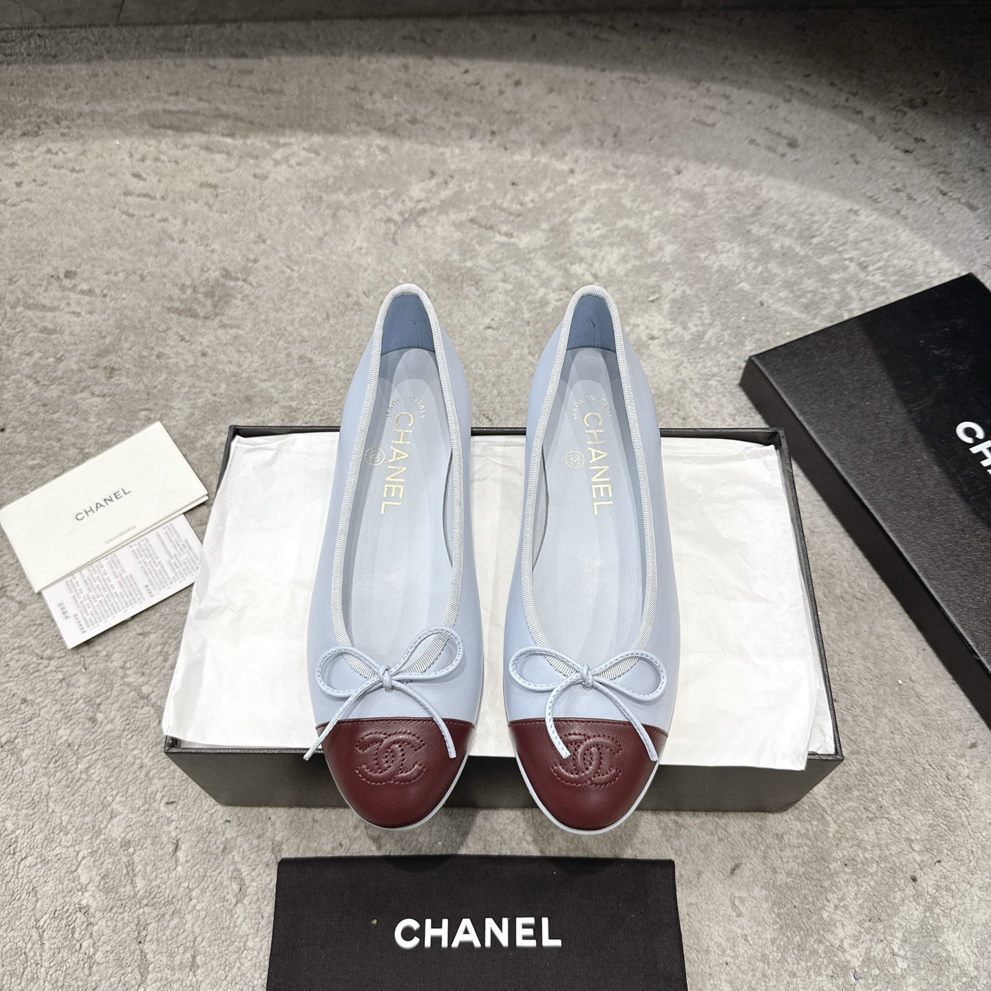 CHANEL классические балетки, звезда из лаковой кожи + импортный тонкий бархат, подошва из натуральной кожи Италии