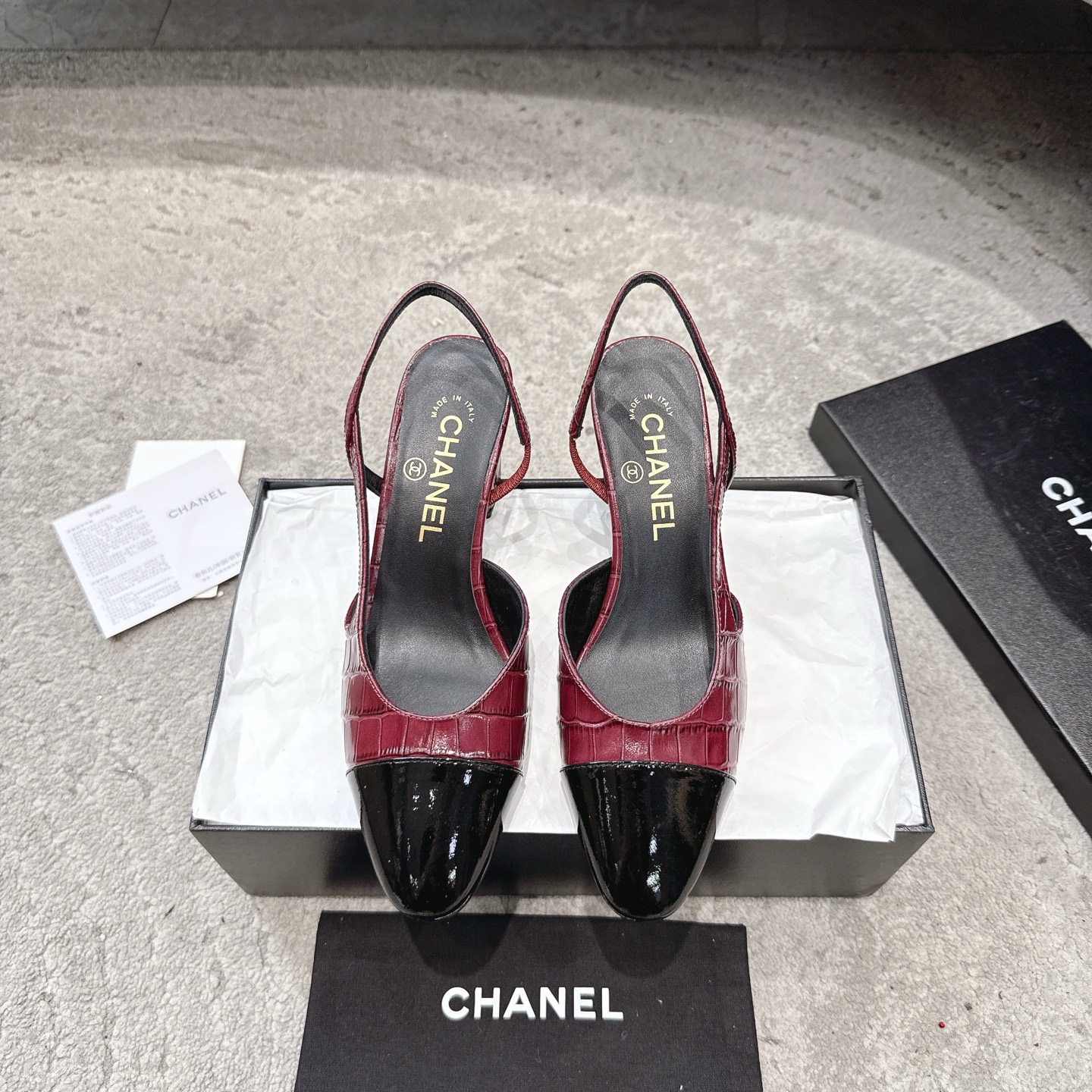 CHANEL トップクラス カウンター級 Sling-back オーダーメイド 白百合同款 混種羊皮+グリッター切替