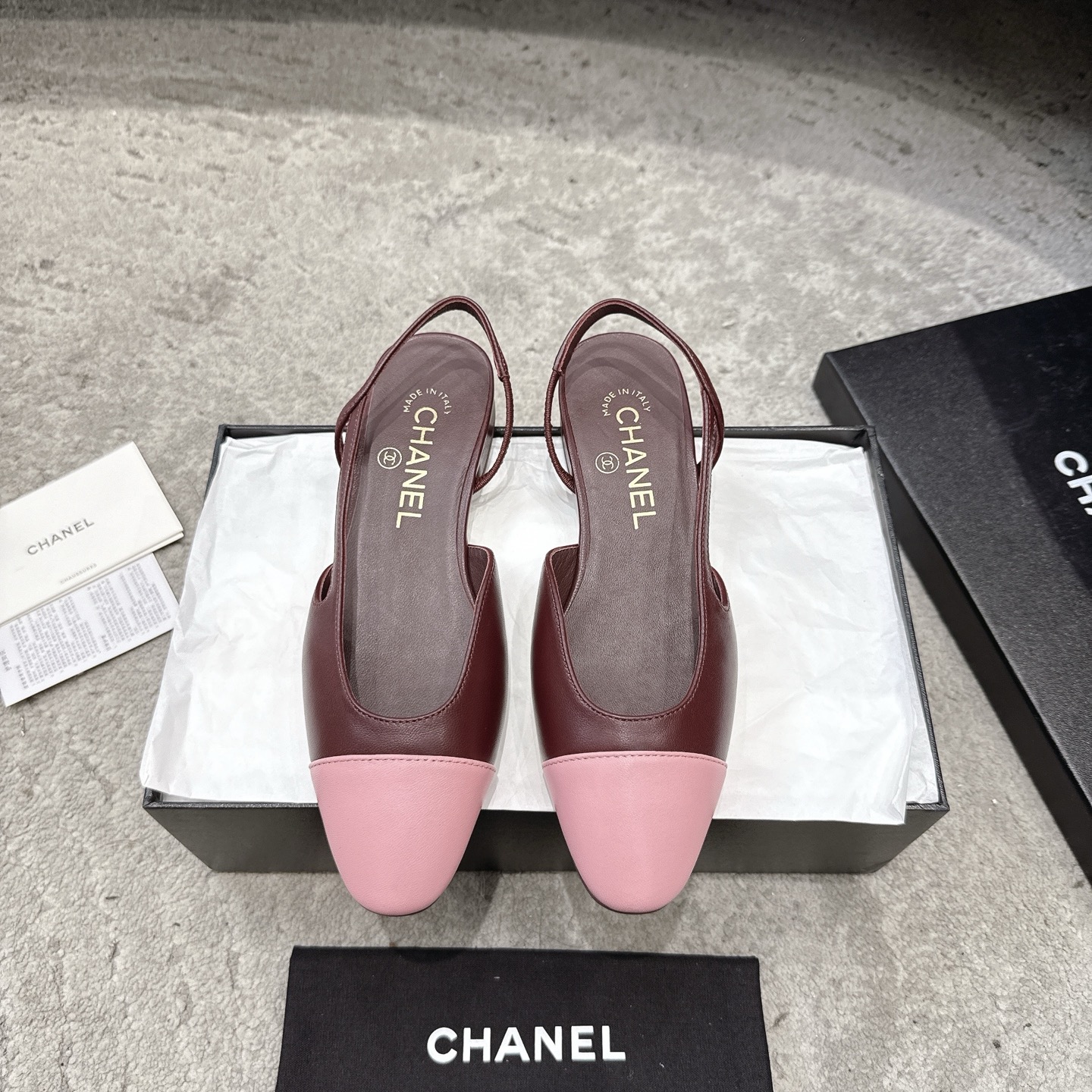 CHANEL トップクラス カウンター級 Sling-back オーダーメイド 白百合同款 混種羊皮+グリッター切替