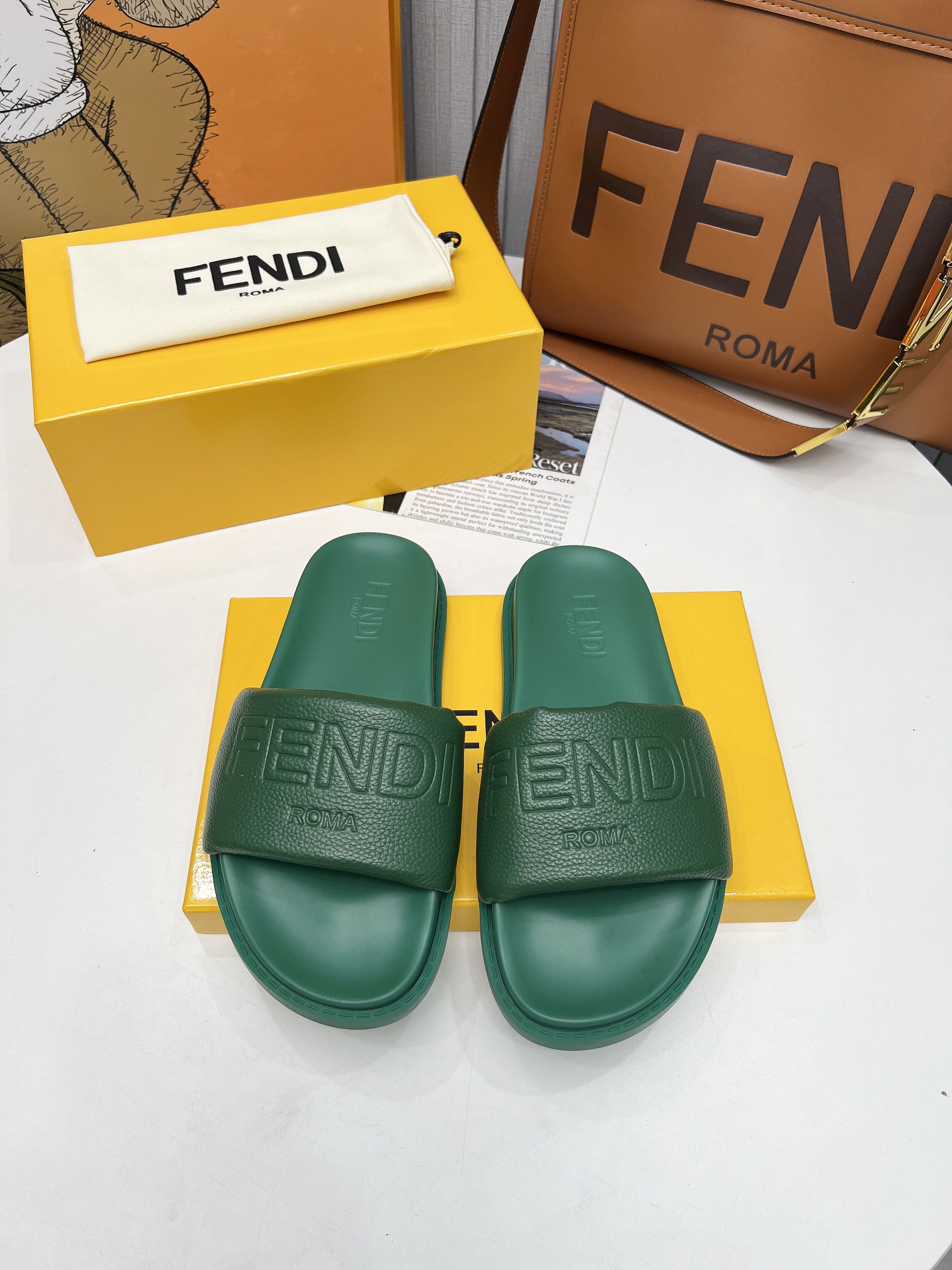 Fendi Shoes Sandals Cowhide Sheepskin Summer Collection