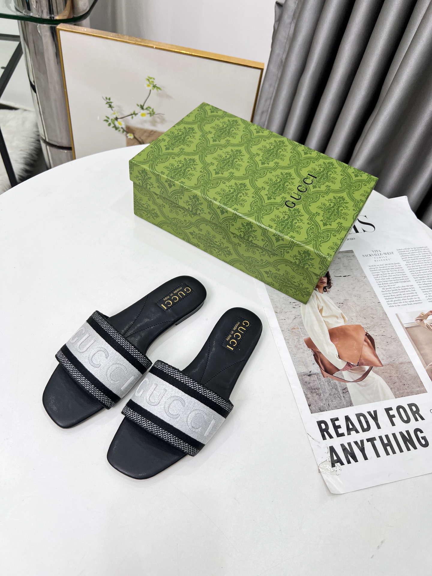 NO:224232,2025 Gucci new model, size 35-43, leather sole plus 30, slippers, gucci, slippers198609092025古驰新款,码数35-43,,皮底加30,拖鞋,gucci,slippers,Women's Shoes