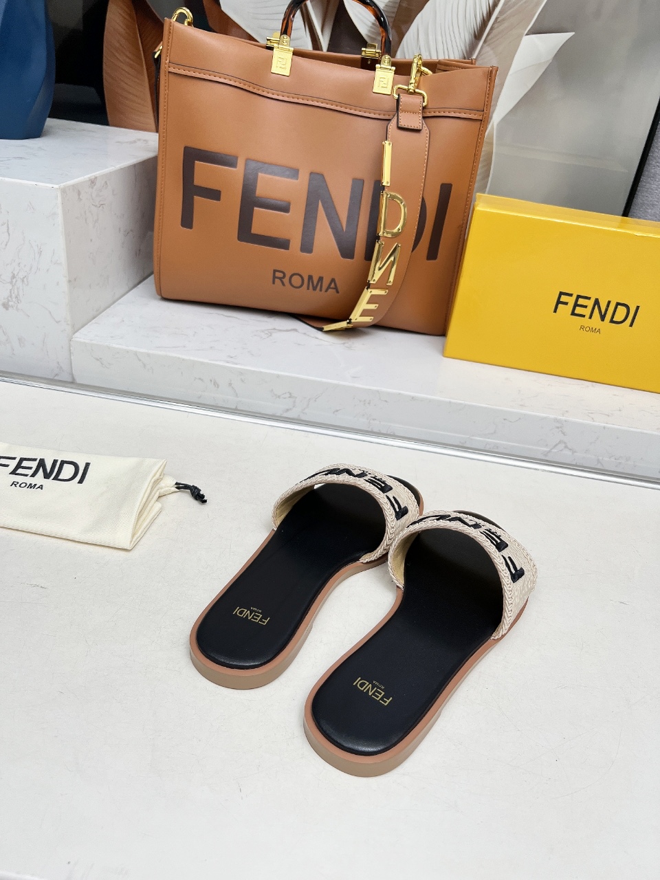 Fendi Summer Slides: Genuine Leather, Comfortable & Fashionable Sandals 8 i1744446309042 723 0 6