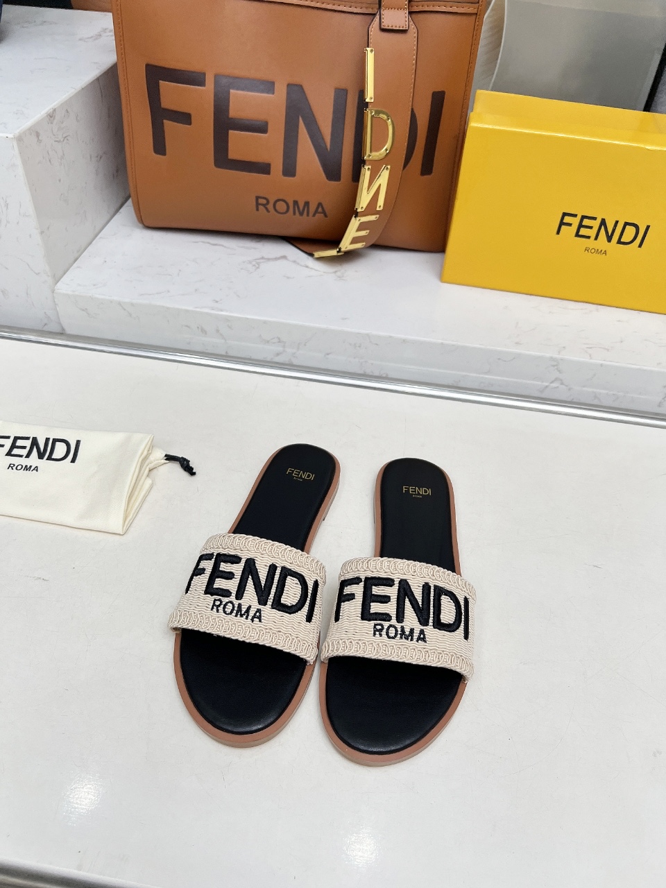 Fendi Summer Slides: Genuine Leather, Comfortable & Fashionable Sandals 3 i1744446311499 1047 0 1