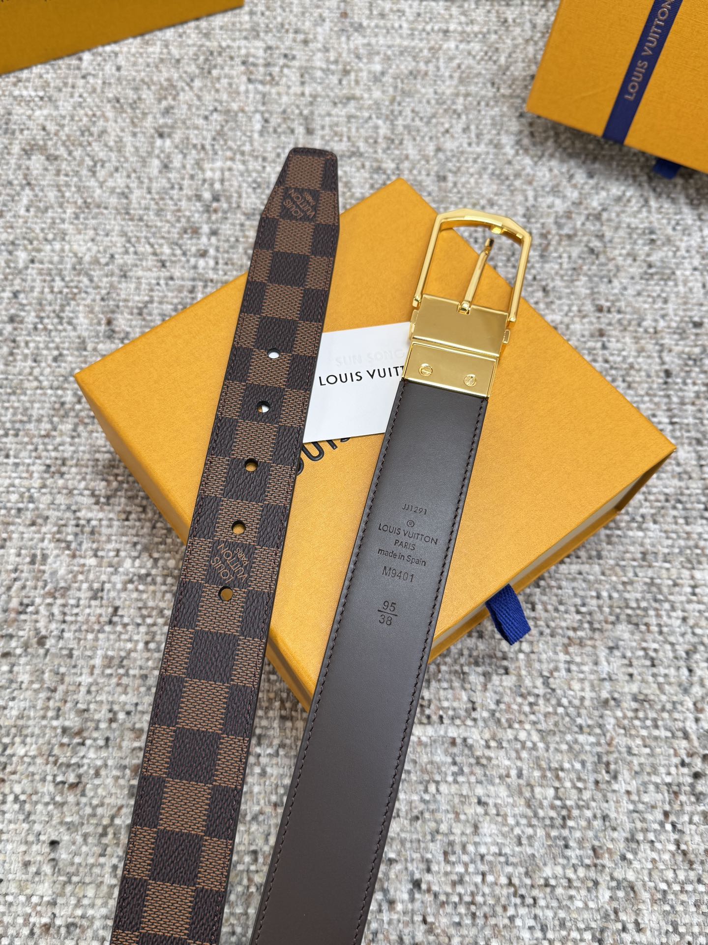 LV Style Brown Men's Belts Men's Belts Men's Belt detail image 6 from source 766523