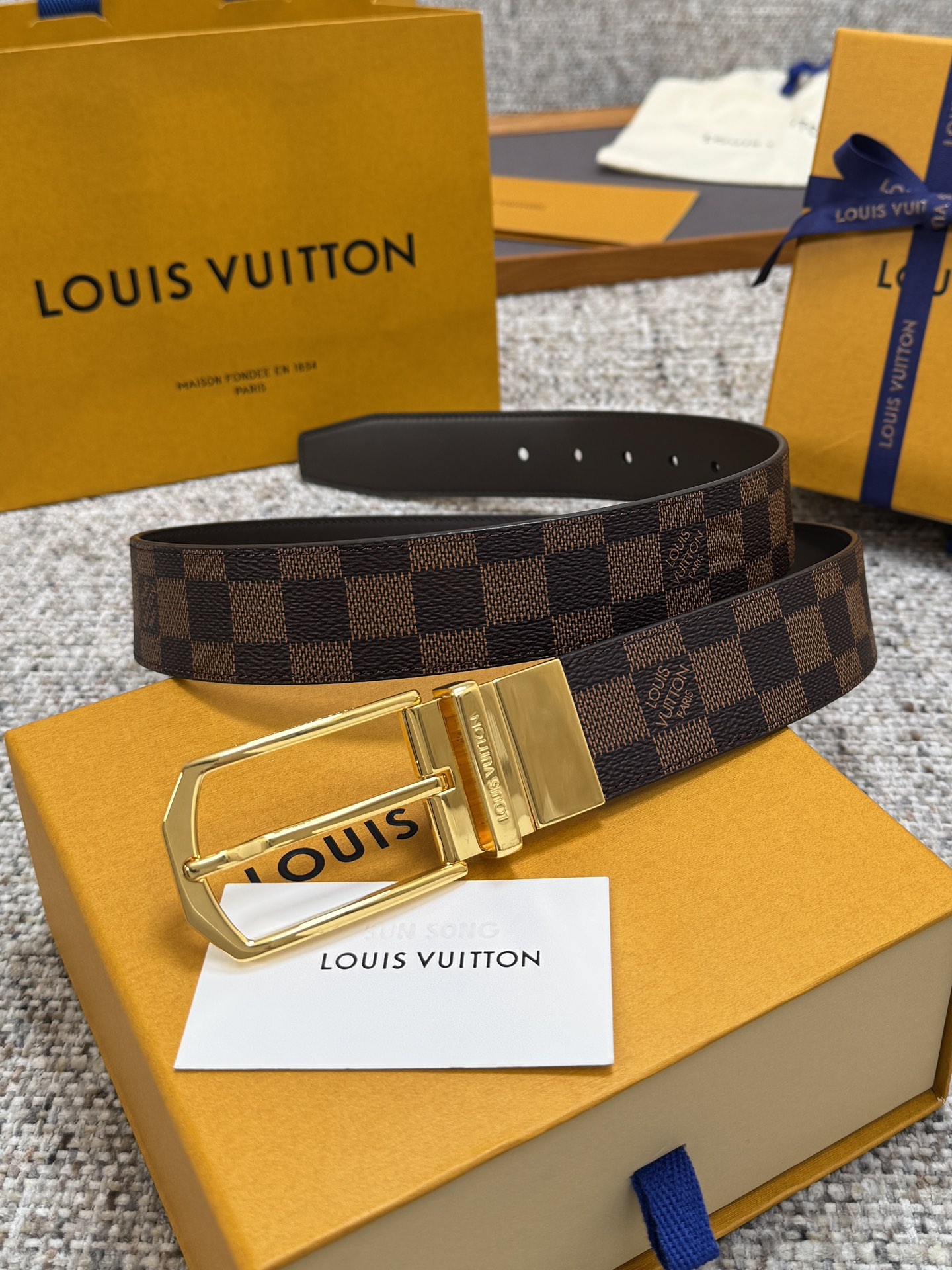 LV Style Brown Men's Belts Men's Belts Men's Belt detail image 5 from source 766523