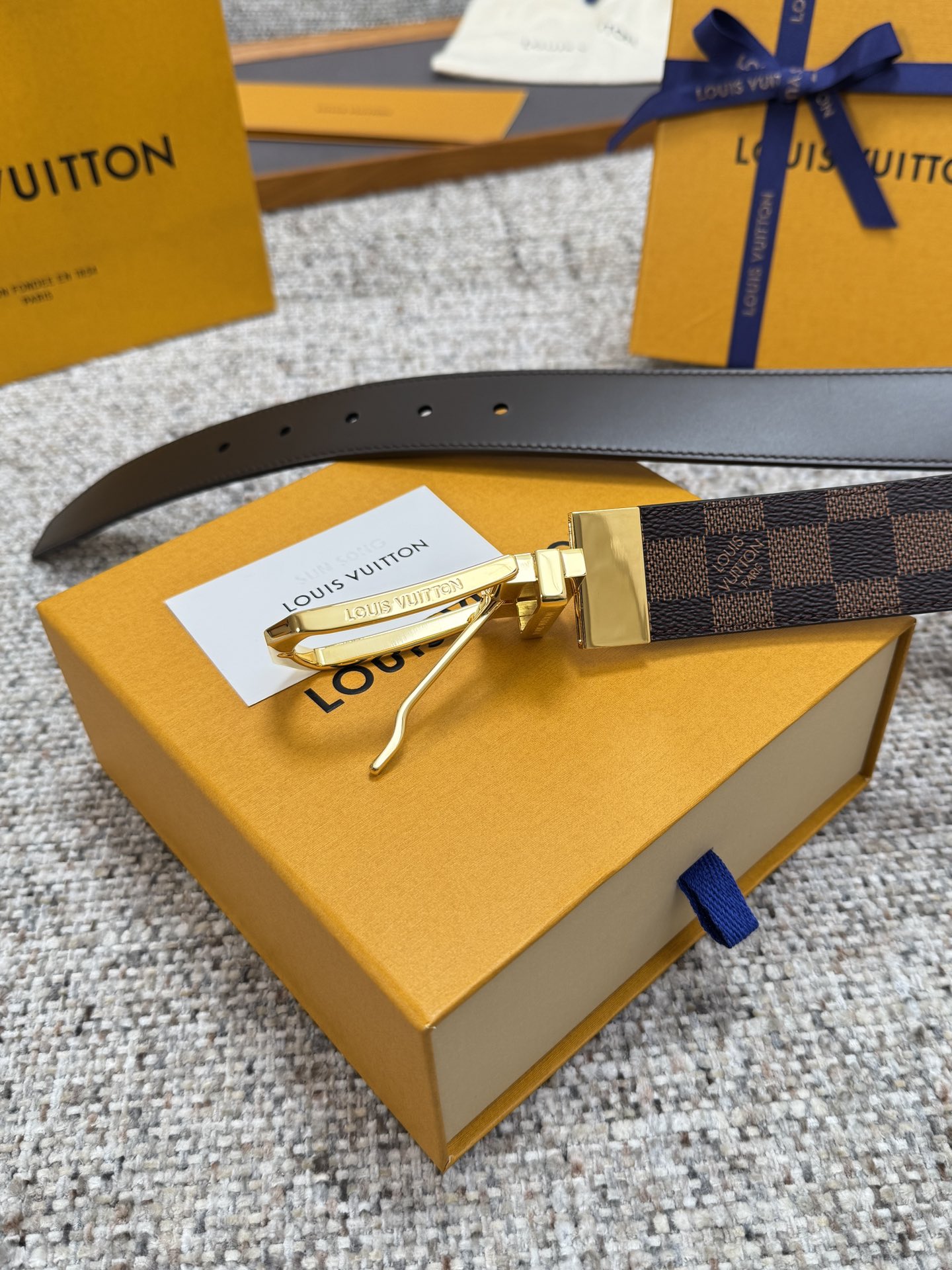 LV Style Brown Men's Belts Men's Belts Men's Belt detail image 4 from source 766523