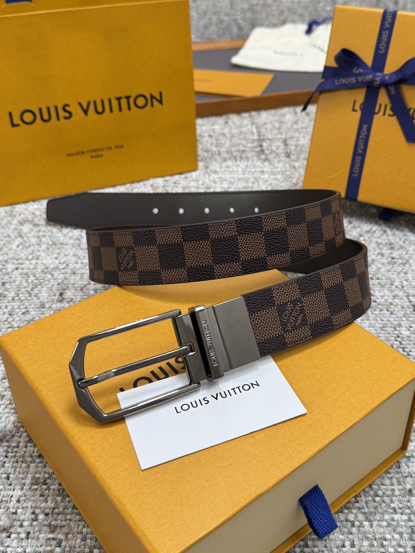 LV Style Brown Men's Belts Men's Belts Men's Belt detail image 5 from source 766524
