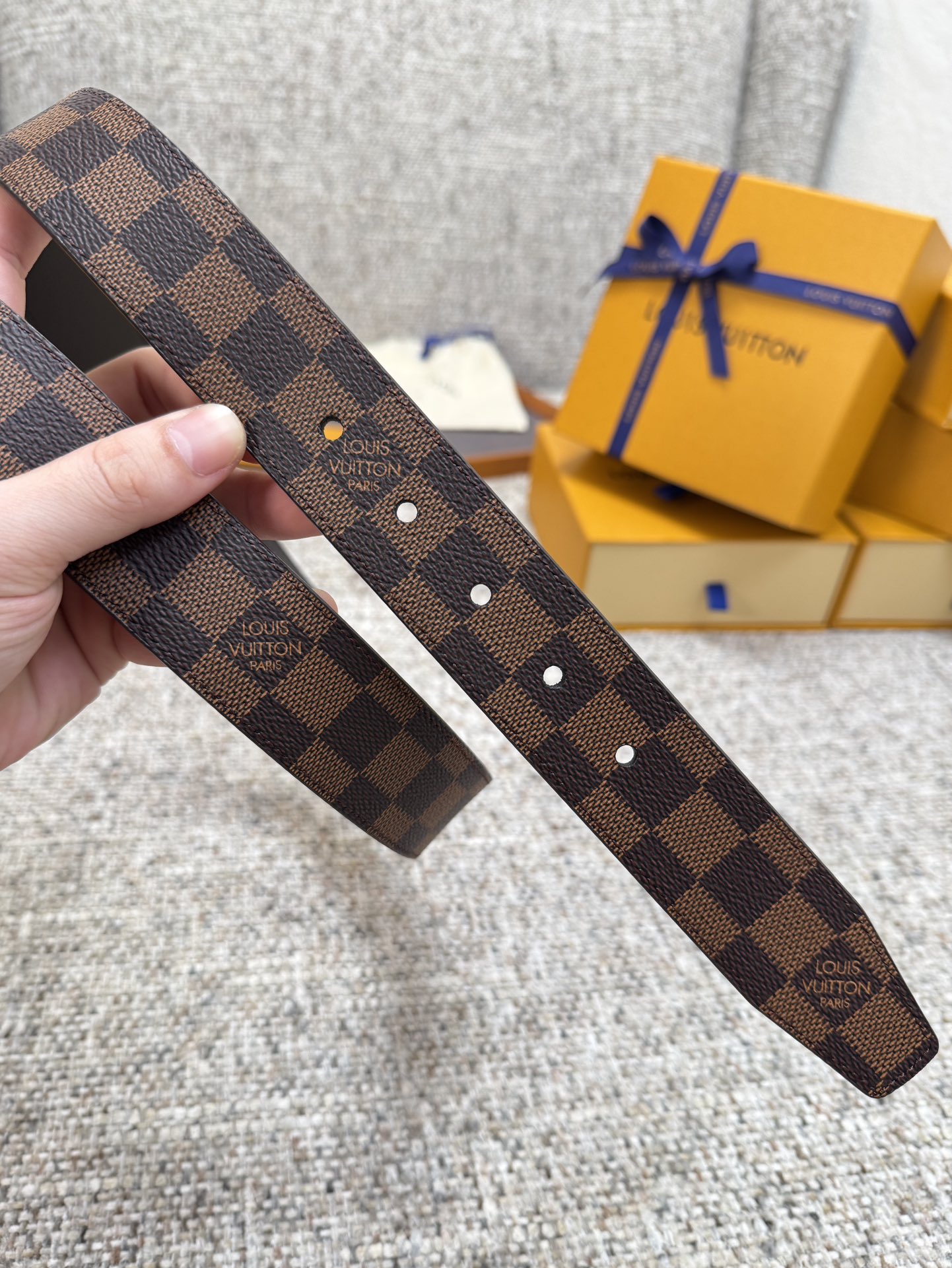 LV Style Brown Men's Belts Men's Belts Men's Belt detail image 8 from source 766525