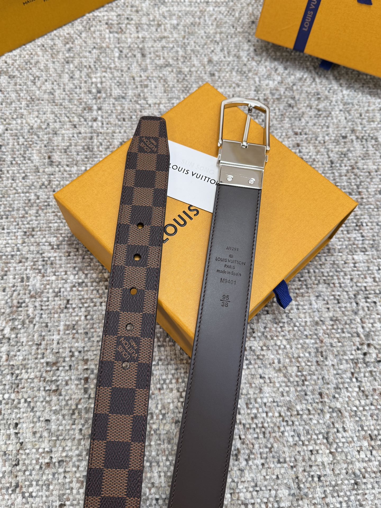 LV Style Brown Men's Belts Men's Belts Men's Belt detail image 7 from source 766525