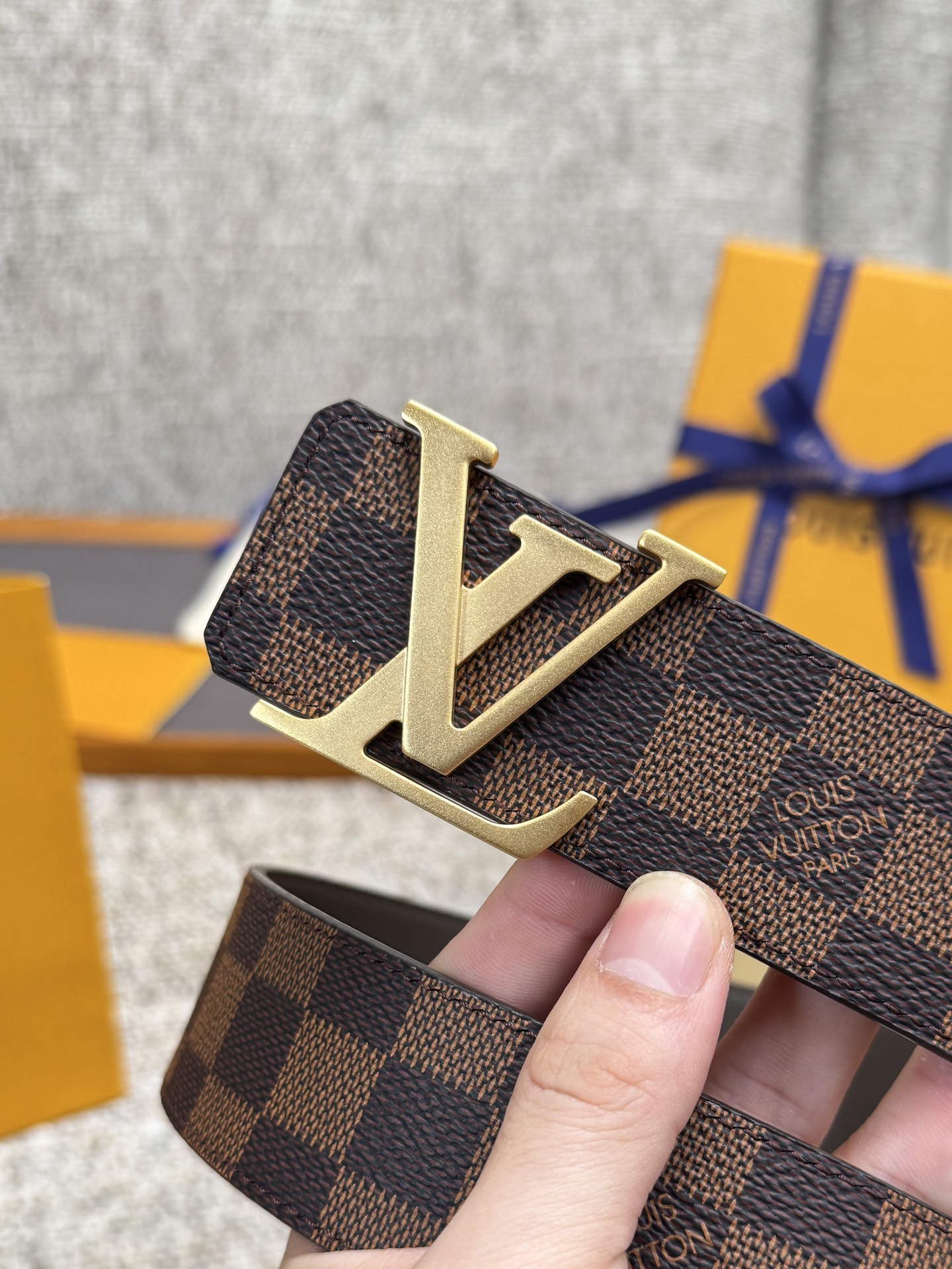 LV Style Brown Men's Belts Men's Belts Men's Belt detail image 3 from source 766520
