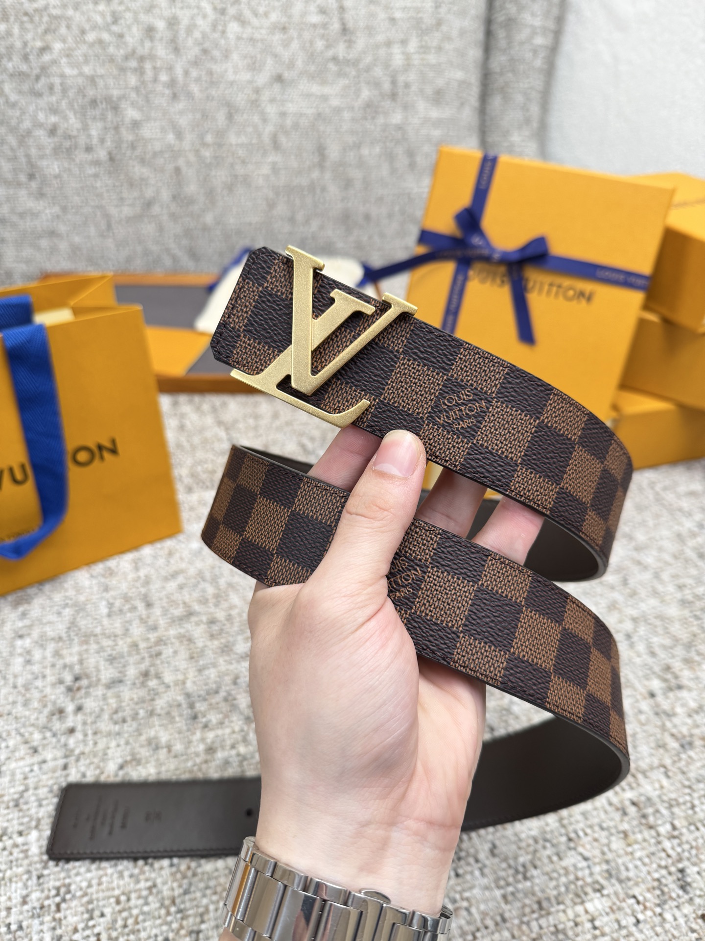 LV Style Brown Men's Belts Lookbook Reference image 2