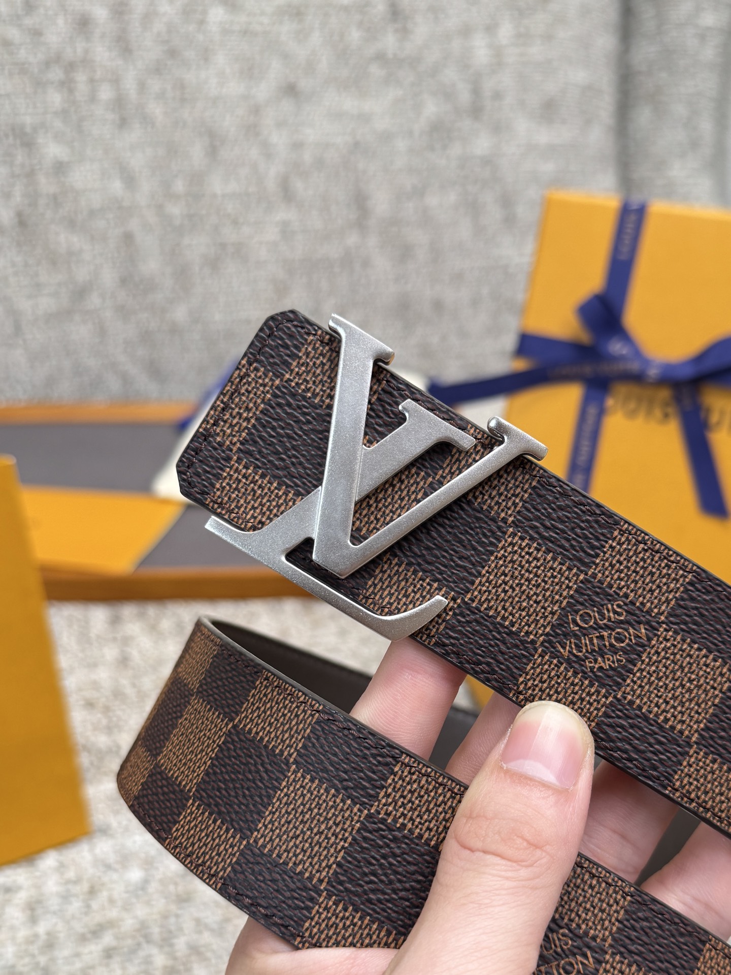 LV Style Brown Men's Belts Men's Belts Men's Belt detail image 3 from source 766521
