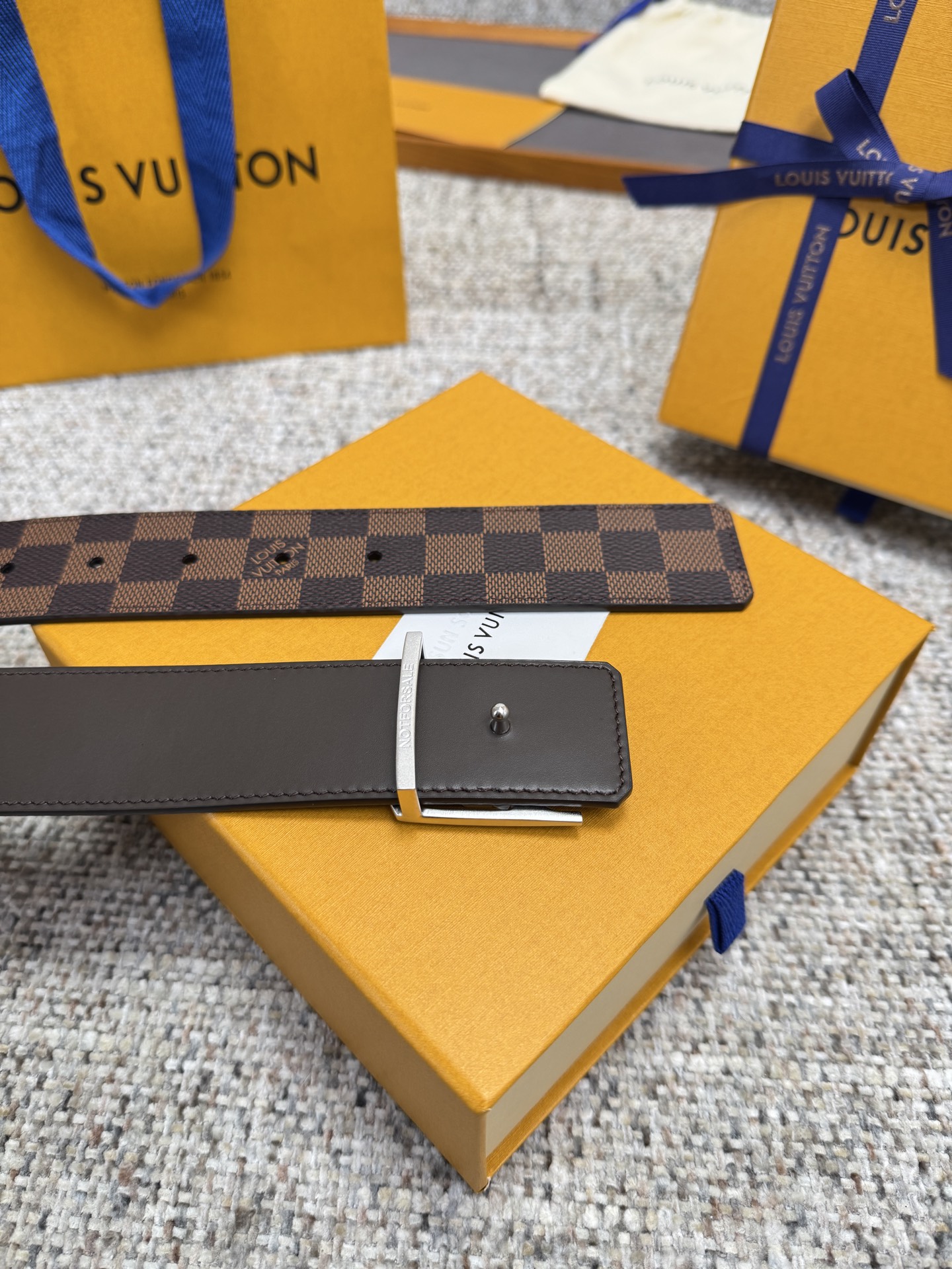 LV Style Brown Men's Belts Men's Belts Men's Belt detail image 7 from source 766521