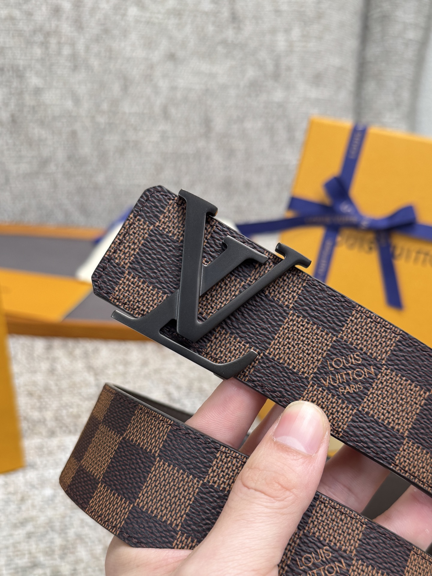 LV Style Brown Men's Belts Men's Belts Men's Belt detail image 3 from source 766522