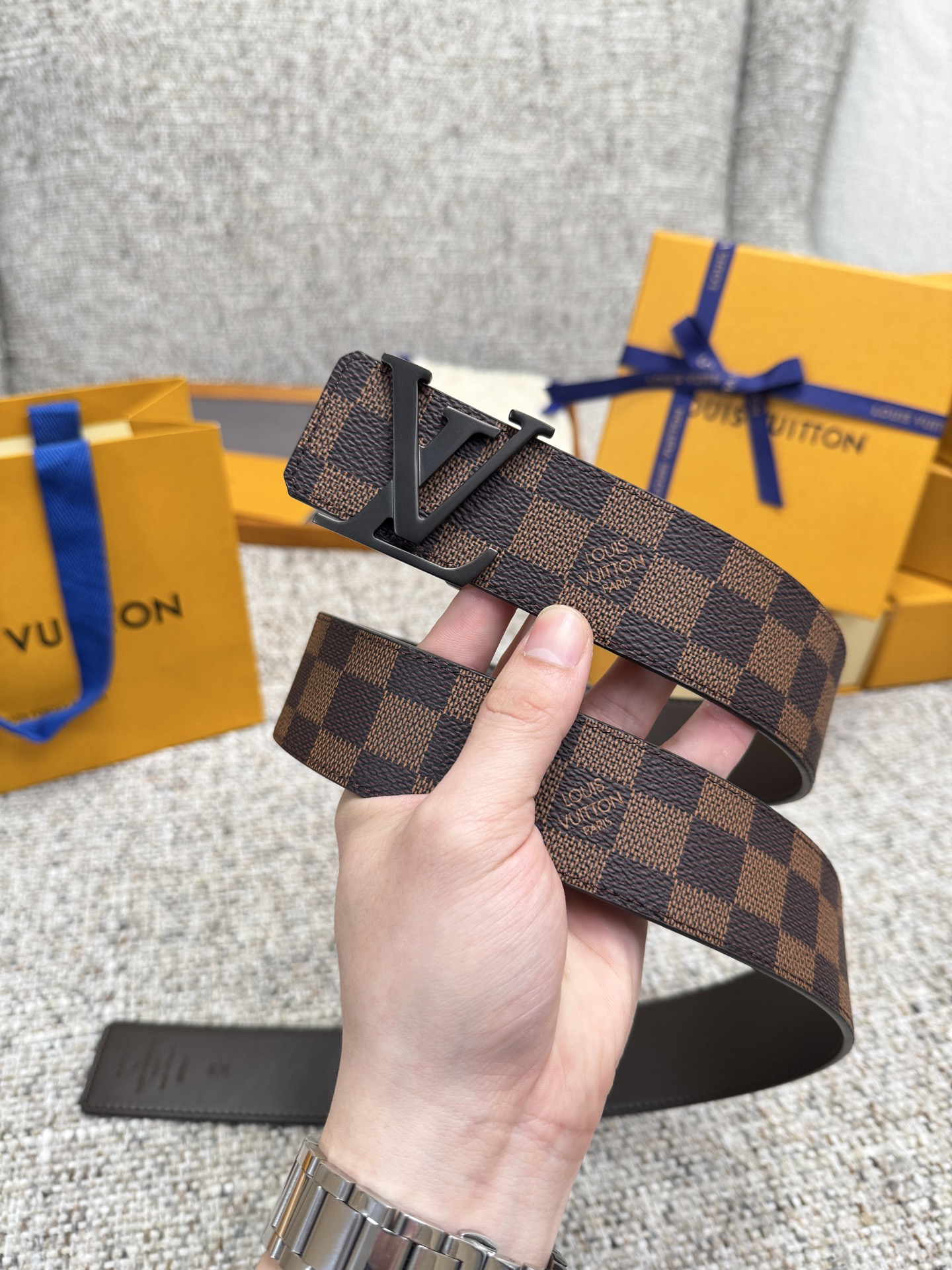 LV Style Brown Men's Belts Lookbook Reference image 2