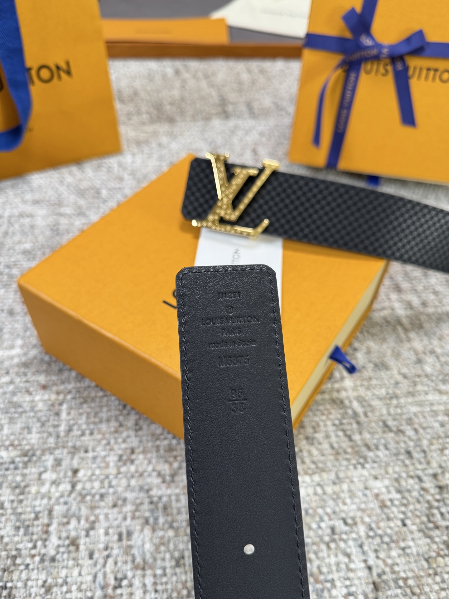 Louis Vuitton LV腰带 米格系列 原厂五金 精致手工绘边 柔软舒适 宽4.0