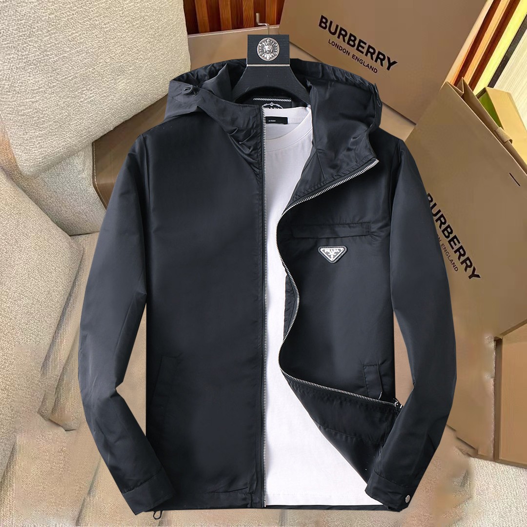 Can I buy replica
 Prada Clothing Coats & Jackets Embroidery Spring Collection Fashion Hooded Top