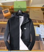 Prada Clothing Coats & Jackets Embroidery Spring Collection Fashion Hooded Top