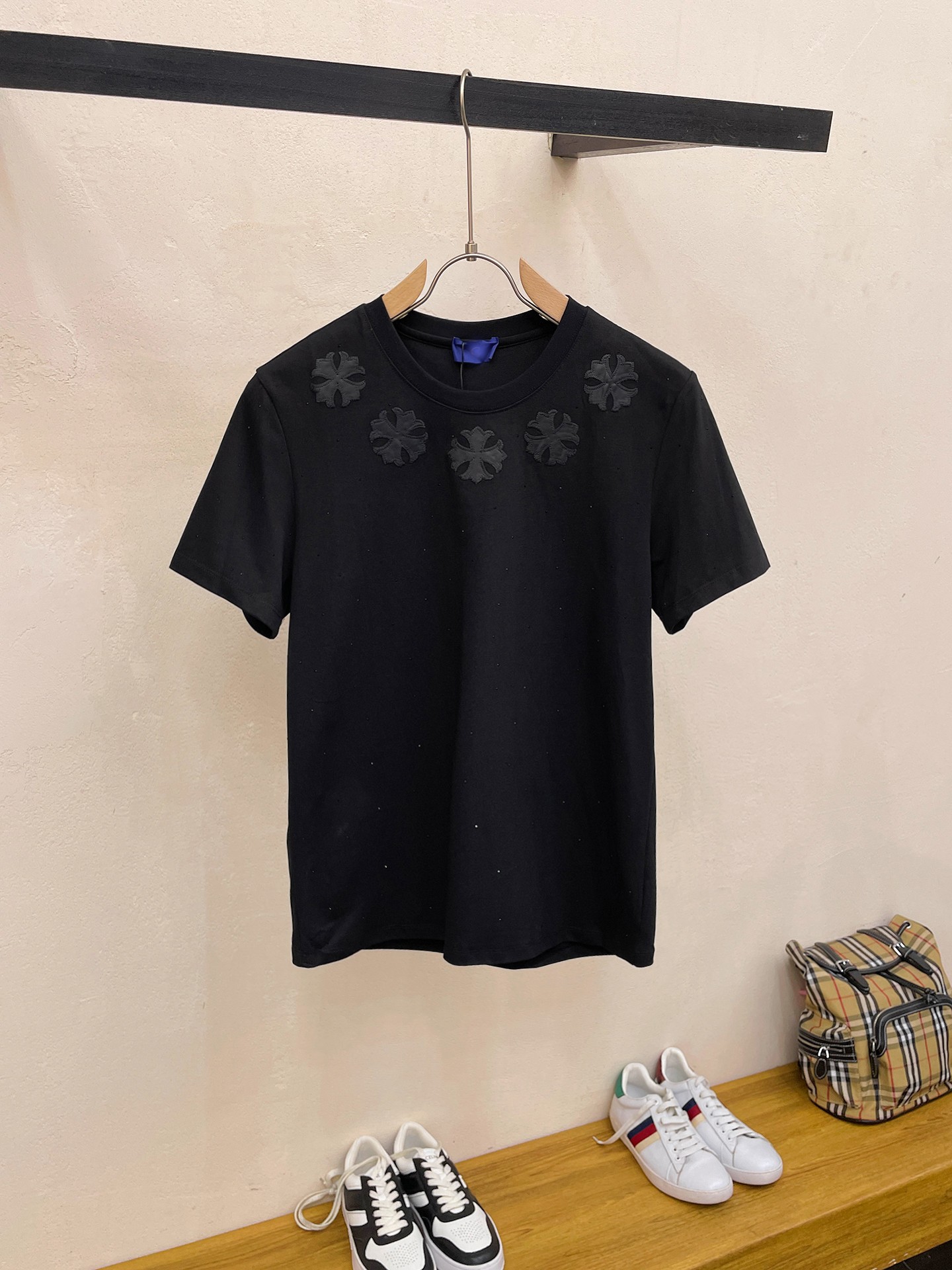 Chrome Hearts Clothing T-Shirt Men Cotton Mercerized Spring/Summer Collection Fashion Short Sleeve