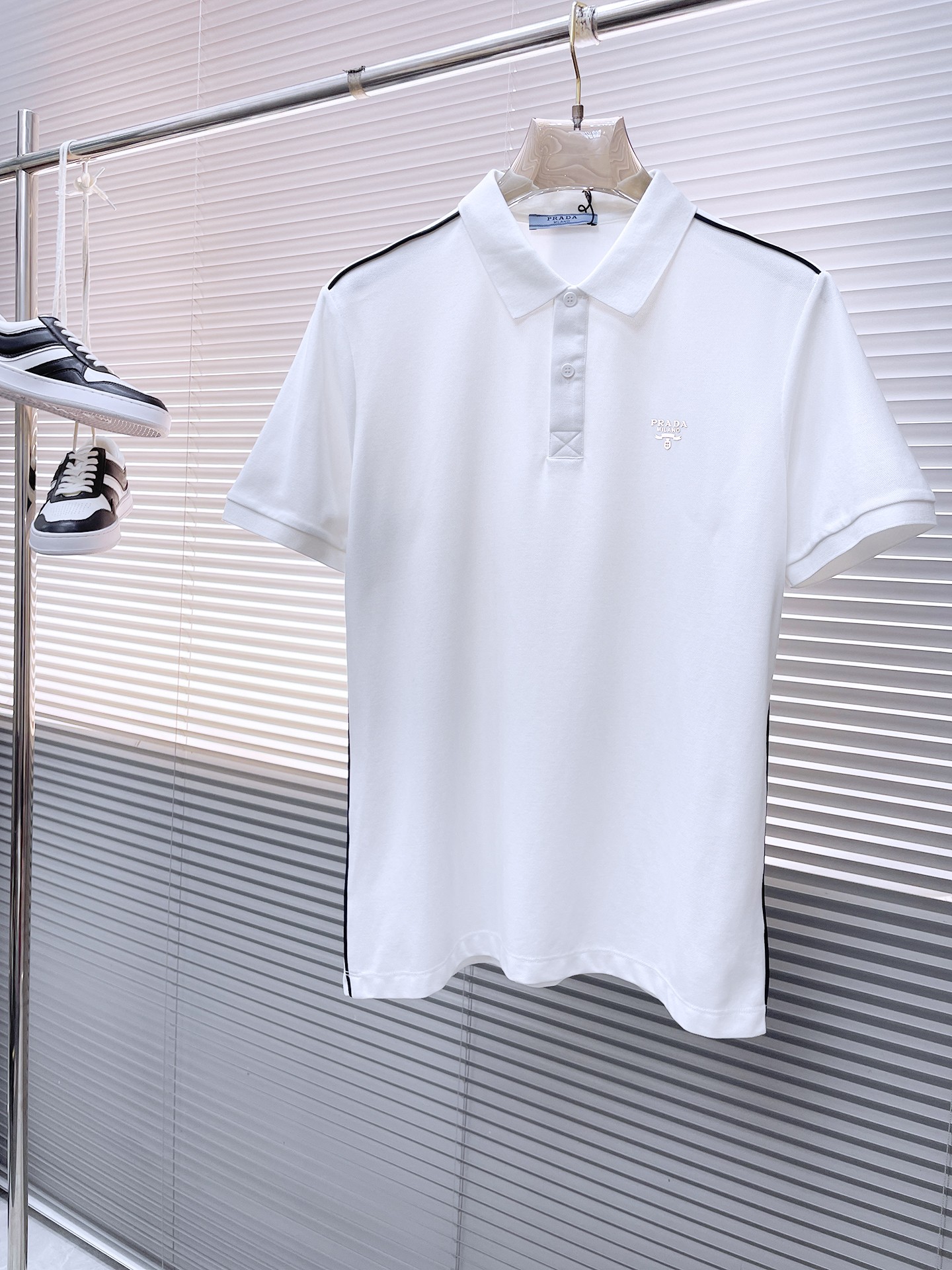 Beste replica 1: 1
 Prada Kleding Polo Mannen Katoen Zomercollectie Fashion