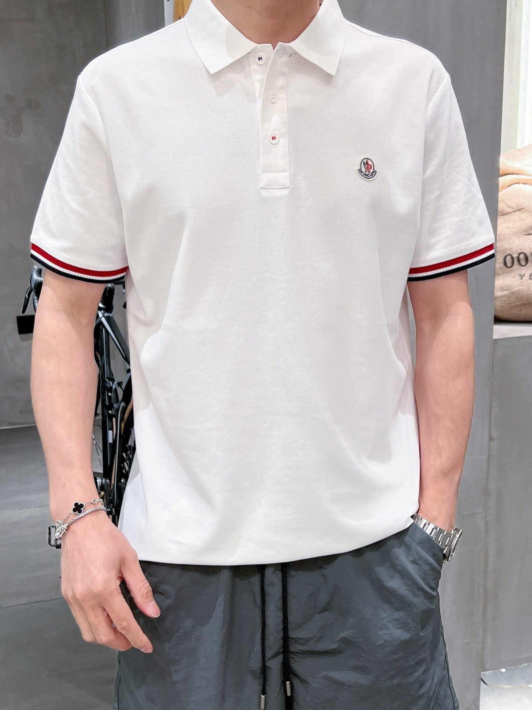 Moncler Kleding Polo Hoge kwaliteit
 Mannen Katoen Zomercollectie Fashion