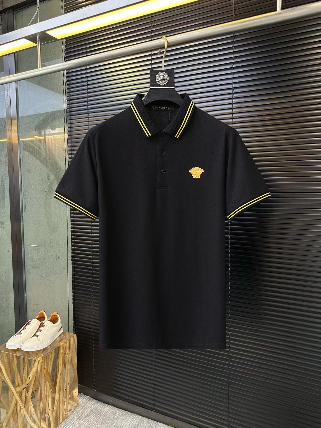 Versace Kleding Polo Mannen Katoen Zomercollectie Fashion