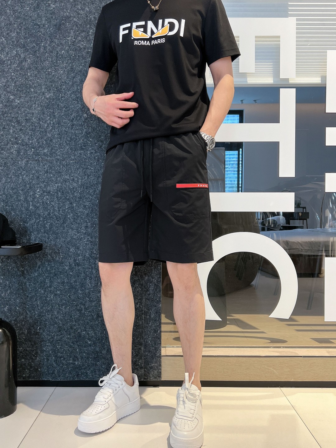 Prada Kleding Korte Broek Mannen Zomercollectie Casual