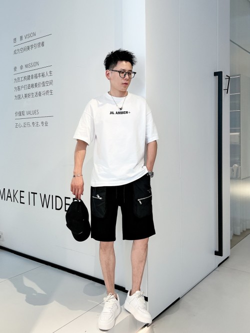 Men's Casual Black Cotton Blend Shorts With Cargo Pockets 1 Men's Casual Black Cotton Blend Shorts With Cargo Pockets