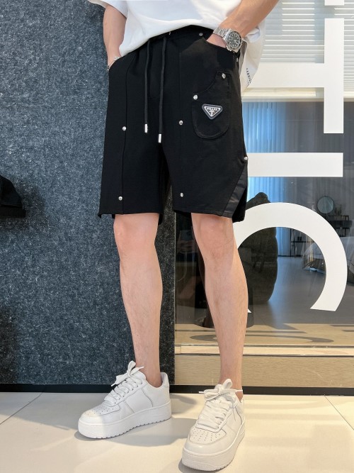 Prada 2025 Men's Summer Black Casual Shorts with Logo Accent 1 Prada 2025 Men's Summer Black Casual Shorts with Logo Accent