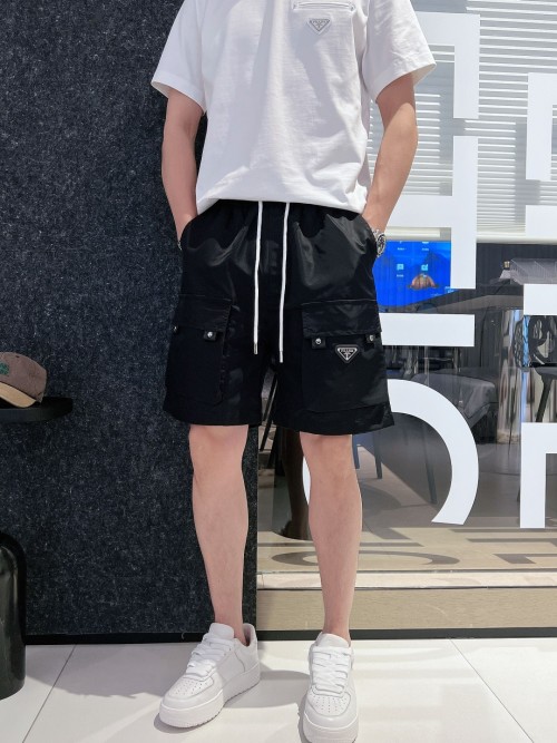 Prada Summer 2025 Black Casual Shorts with Classic Logo - Sizes M to 3XL