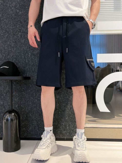 Prada Men's Luxury Cotton Blend Cargo Shorts - Comfortable & Stylish
