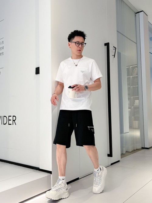 Prada Men's Summer 2025 Collection Casual Shorts with Logo Accent 1 Prada Men's Summer 2025 Collection Casual Shorts with Logo Accent