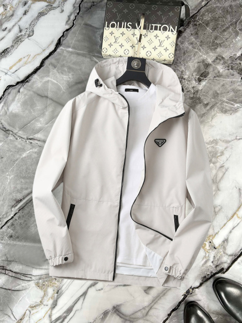 Prada Men's 2025SS New Autumn Jacket with Hidden Hood - High-End Quality 1 Prada Men's 2025SS New Autumn Jacket with Hidden Hood - High-End Quality