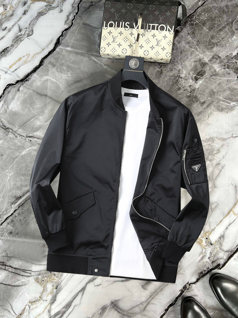Prada 2025SS Men's Black Jacket: High-End, Comfortable, and Stylish Outerwear