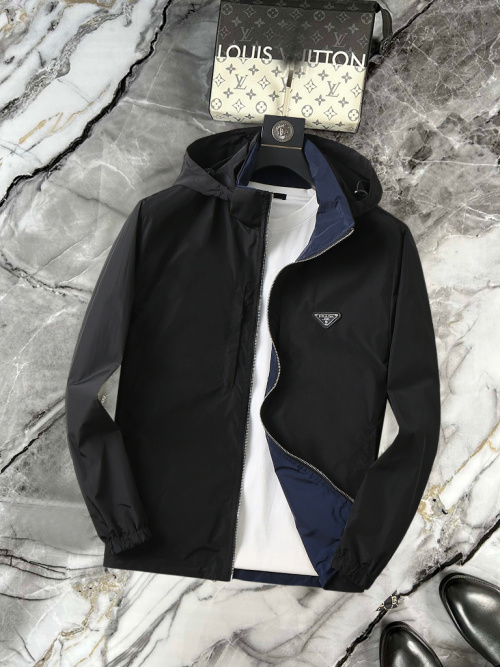 Prada 2025SS Reversible Windbreaker Jacket - High-Quality, Comfortable, and Stylish 1 Prada 2025SS Reversible Windbreaker Jacket - High-Quality, Comfortable, and Stylish