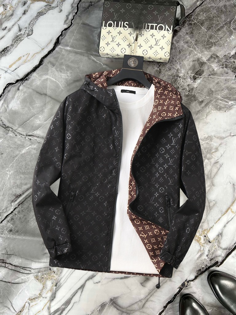 Louis Vuitton 2025SS Reversible Monogram Jacket, Designer Autumn Outerwear