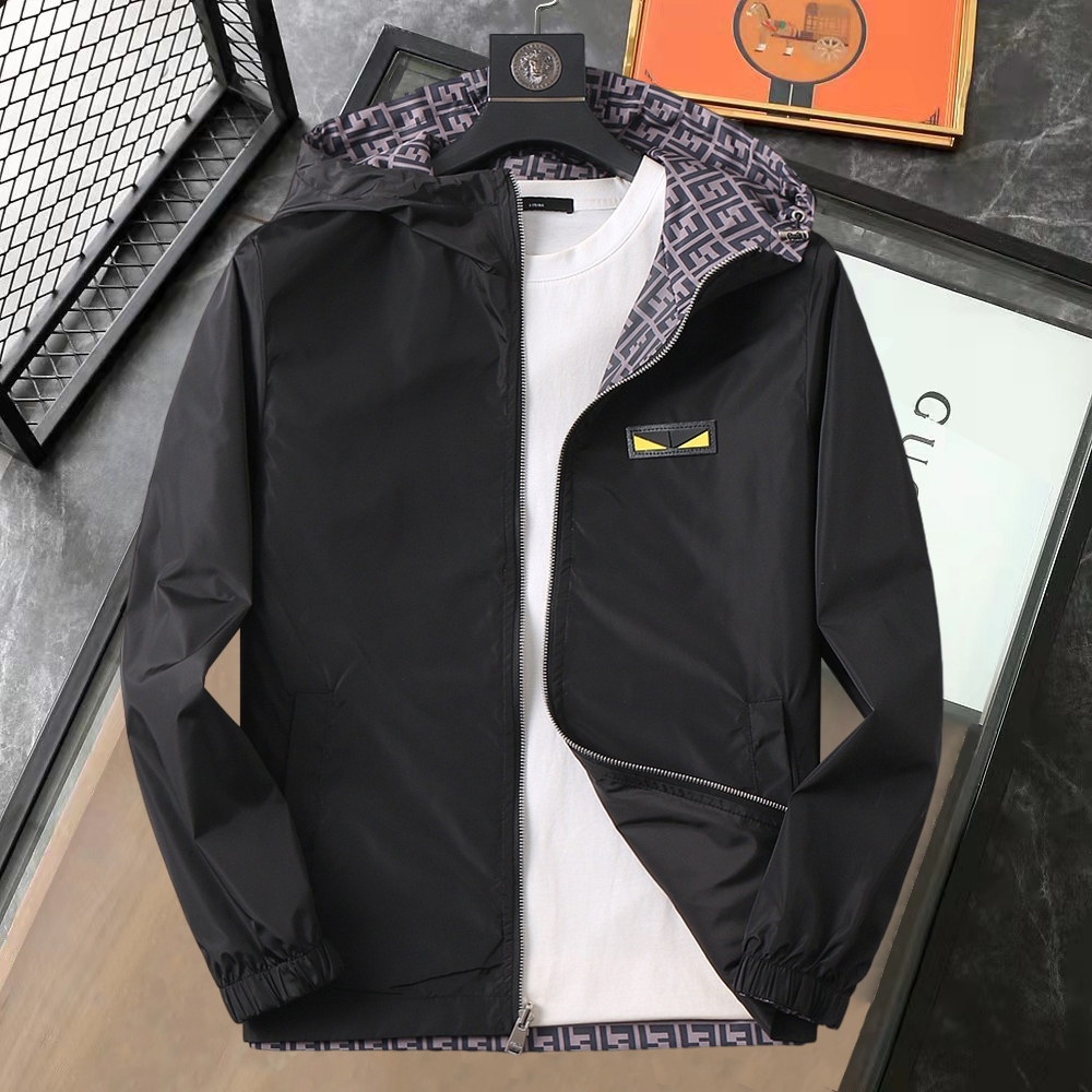 NO:595196,Same style on Fendi official website, on sale in advance!  2025ss new autumn men's reversible jacket, original single and three-label complete high-end version!  With hidden hood, custom-made fabrics at the counter, highly breathable and comfortable, impeccable details, brand element design concept, reflecting high quality. It feels delicate and soft!  It presents a casual cut and the upper body shape is awesome!  Size M～3XL, maximum wearing capacity is 195kg.,,fendi,jackets & coats,jackets & coats,hats,alexander wang19860909芬迪官网同款,提前发售！2025ss开 秋新款男士双面穿夹克外套,原单三标齐全高端版本！带隐藏帽,专柜定制面料 透气舒适度高,细节无可挑剔,品牌元素设计理念,体现高品质.手感细腻柔软！呈现休闲裁剪,上身版型超赞！码数M～3XL,最大穿195斤.,,fendi,jackets & coats,jackets & coats,hats,alexander wang,Men's clothing