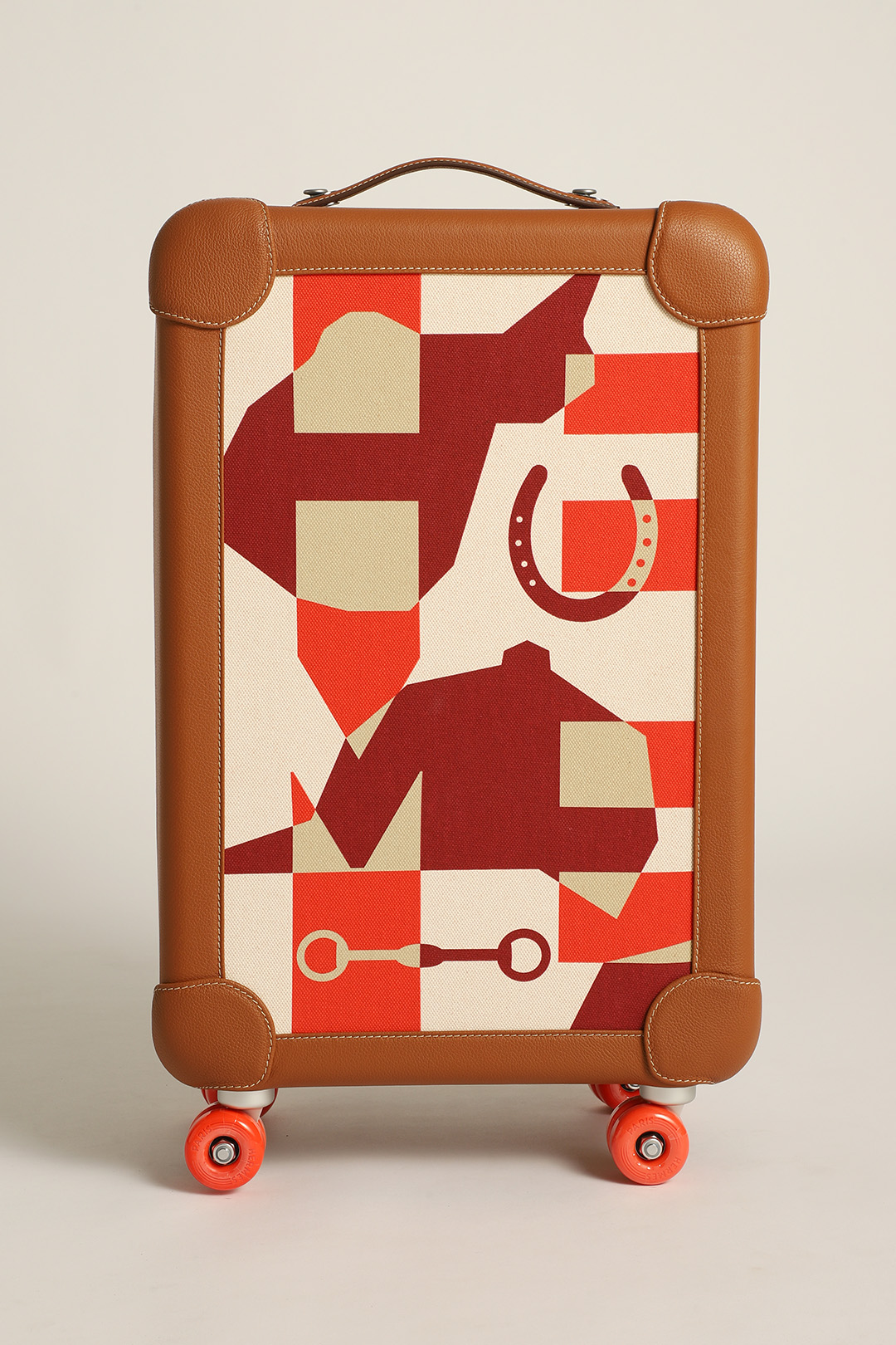 Valise Cabine Hermes R.M.S Édition Limitée, Toile et Cuir, Motifs Équestres