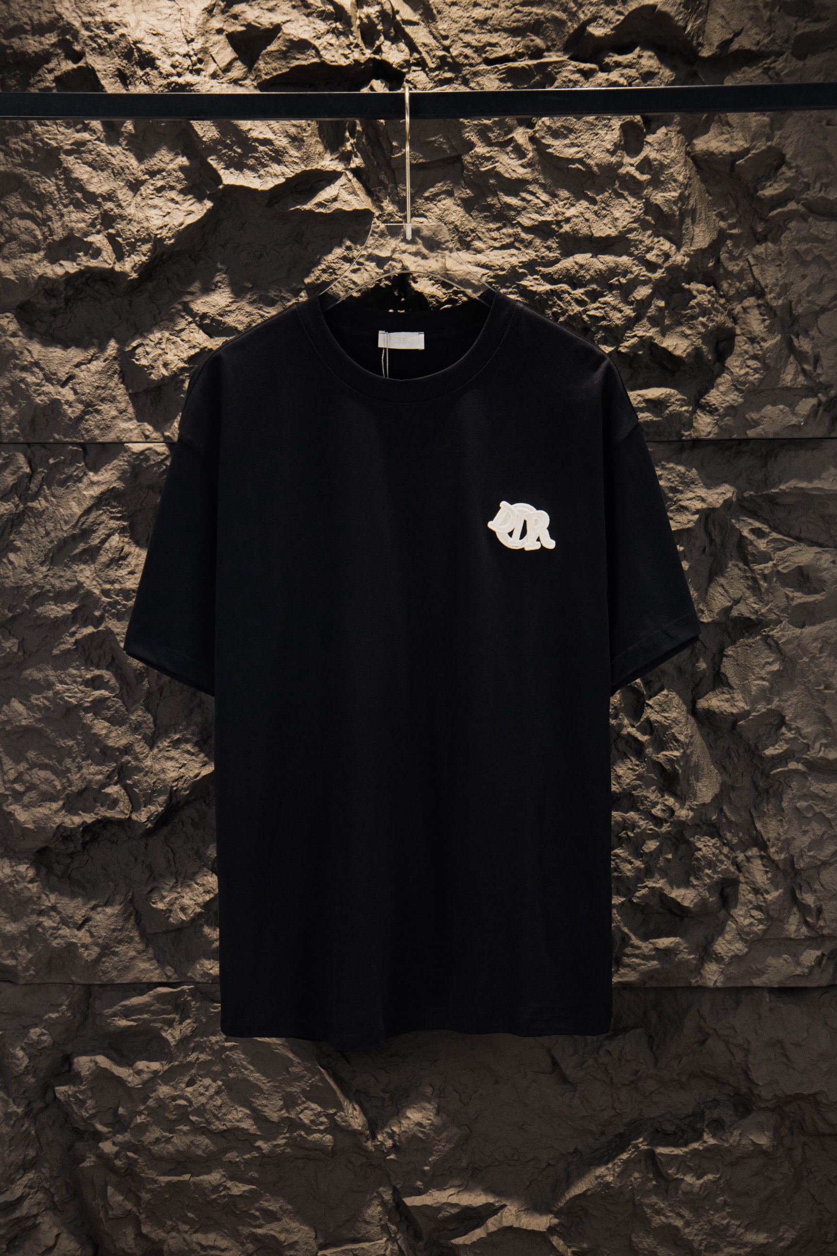 602 P85 DIOR/Dior Camiseta de manga corta con cuello redondo de 260 g de alta calidad Lema DOIR clásico y simple de la …