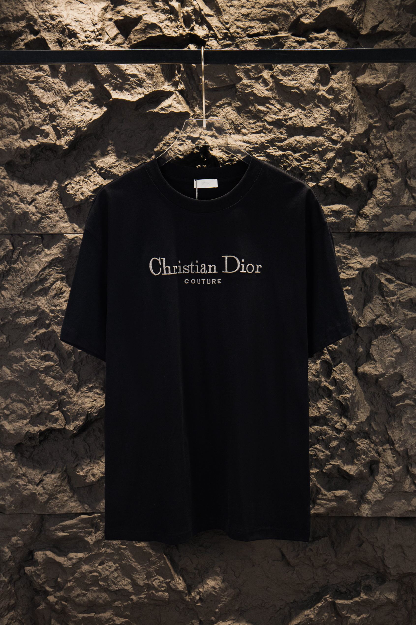 605 P85 DIOR/Dior Camiseta de manga corta con cuello redondo de 260 g de alta calidad Marca clásica y simple Logotipo d…