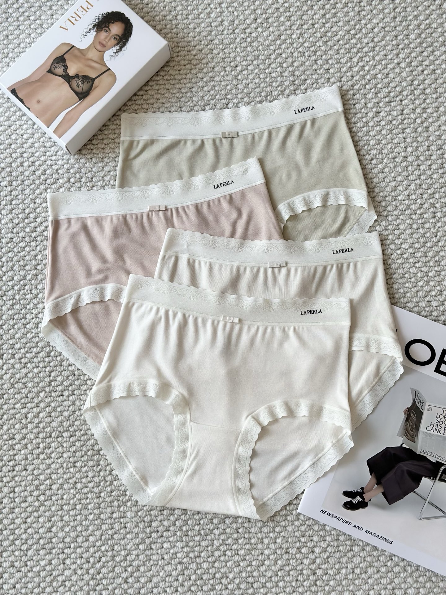 LAPERLA新款莫代蛋白裸感系列 透气不闷汗 不夹臀 不磨腿根的一款舒适内裤 中腰设计 加宽底裆 10