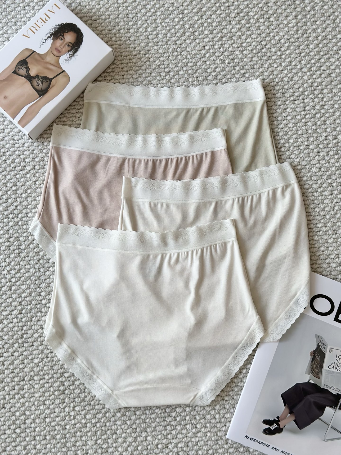 LAPERLA新款莫代蛋白裸感系列 透气不闷汗 不夹臀 不磨腿根的一款舒适内裤 中腰设计 加宽底裆 10