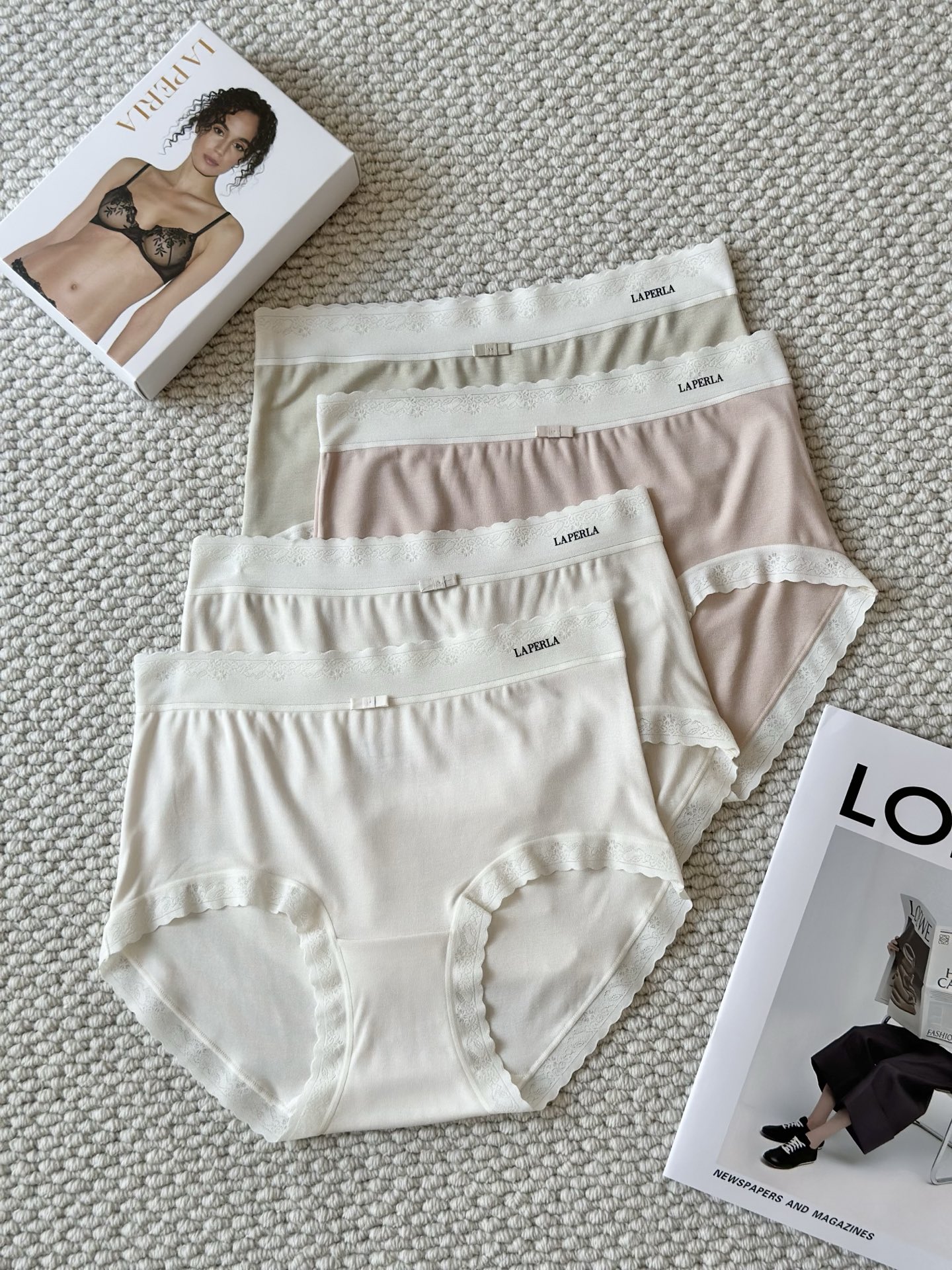 LAPERLA新款莫代蛋白裸感系列 透气不闷汗 不夹臀 不磨腿根的一款舒适内裤 中腰设计 加宽底裆 10
